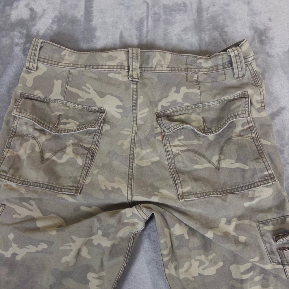 Levi's Cargo Pants Mens 34X34 Green Camo Loose Straight Utility Military Work - Picture 5 of 8